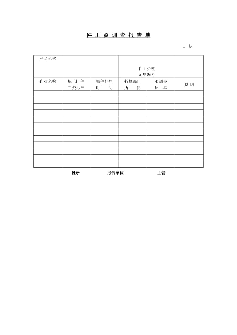 件工资调查报告单.doc_第1页