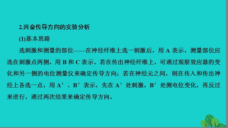 2016_2017学年高中生物第2章动物生命活动的调节膜电位的测量与兴奋传导方向的实验分析微专题突破课件浙科版必修.pptx_第2页