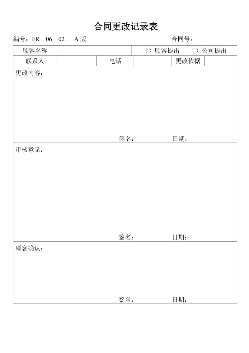 合同更改记录表.doc_第1页