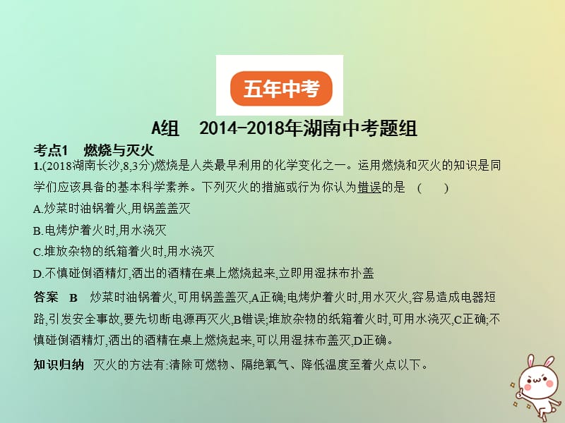 湖南专用2019年中考化学复习专题十一化学与能源试卷部分课件.pptx_第1页