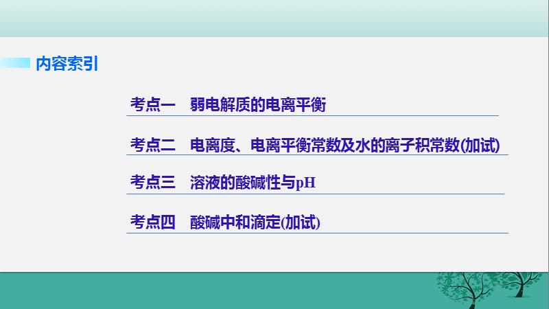 高考化学二轮复习 专题18 弱电解质的电离平衡溶液的酸碱性课件.pptx_第1页