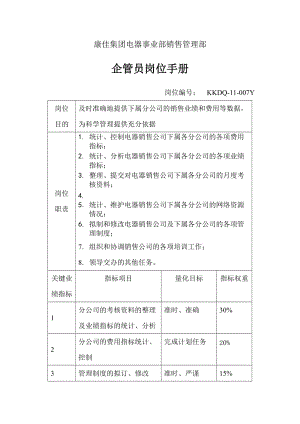 企管员岗位手册（表格模板、doc格式）.doc