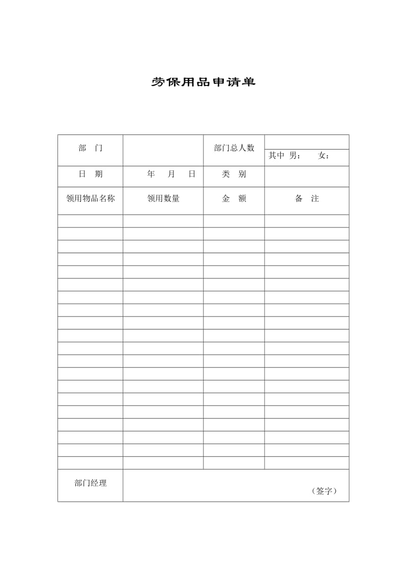 劳保用品申请单.doc_第1页