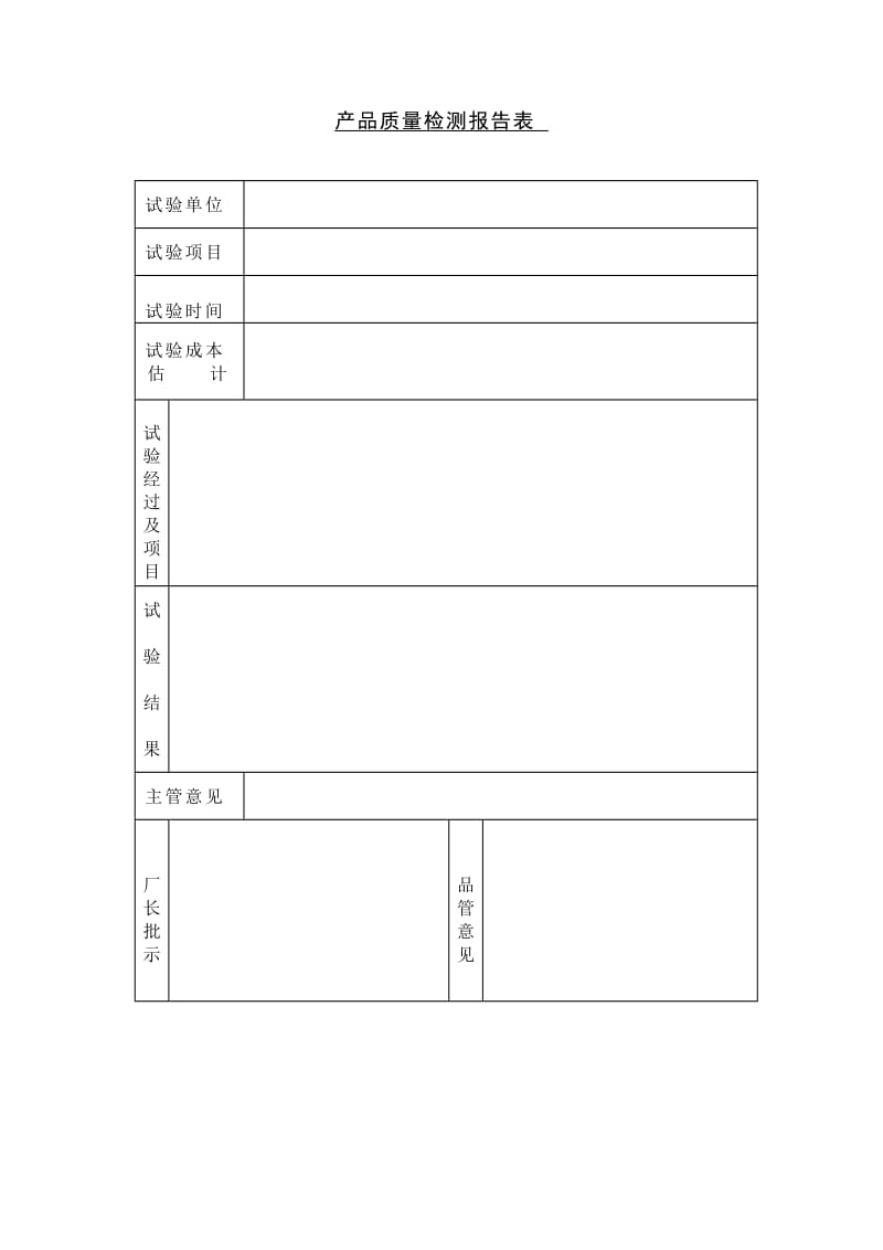 产品质量检测报告表.doc_第1页