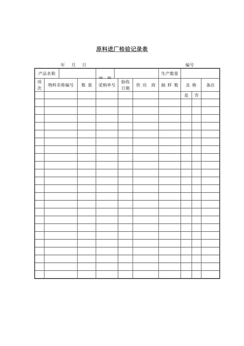 原料进厂检验记录表范本.doc_第1页