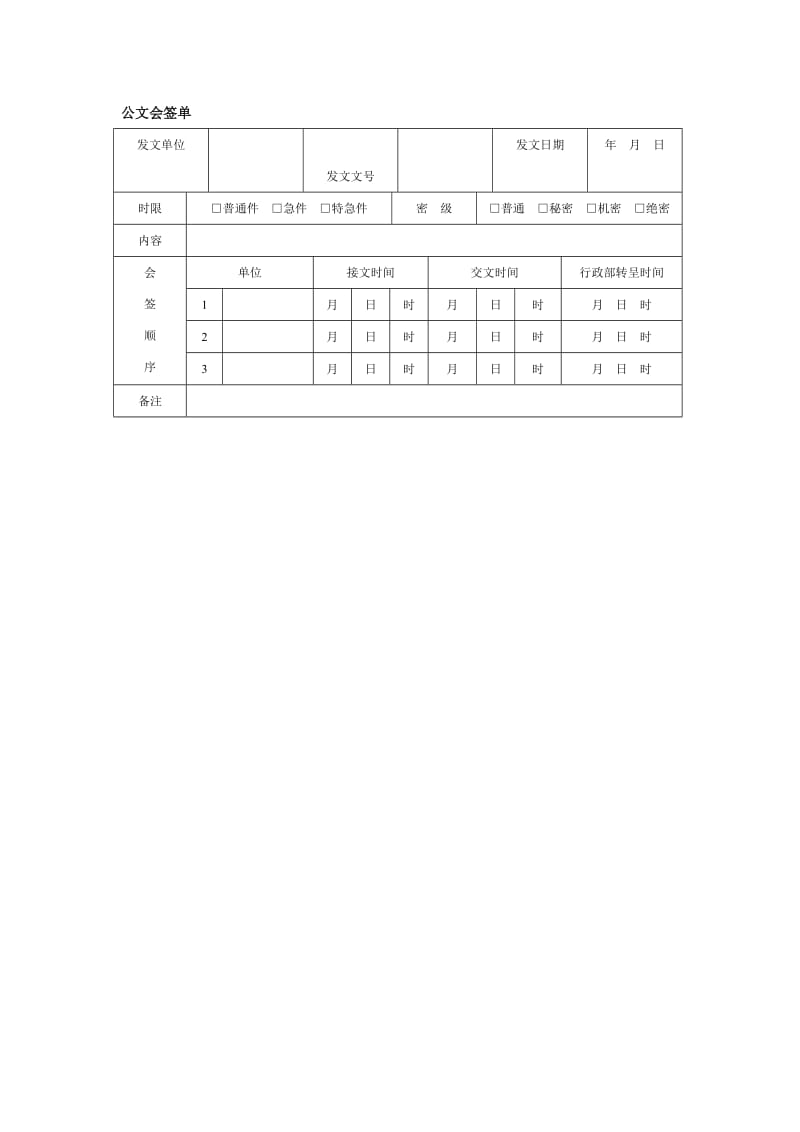 公文会签单格式.doc_第1页