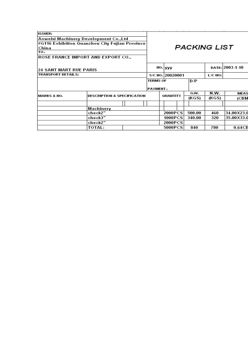 外贸单证全套知识-edi通用发票（表格模板、doc格式）.doc_第2页