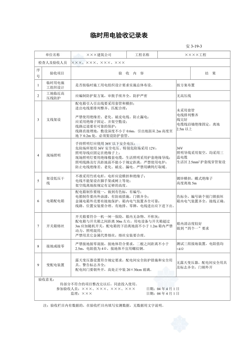 临时用电验收记录表.doc_第1页