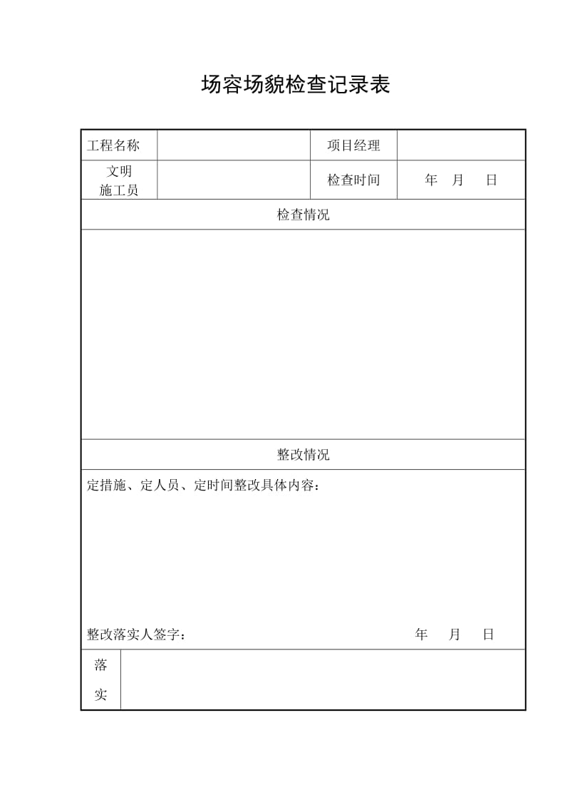 场容场貌检查记录表.doc_第1页