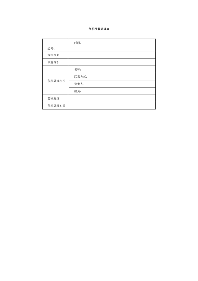 危机预警处理表格式.doc_第1页