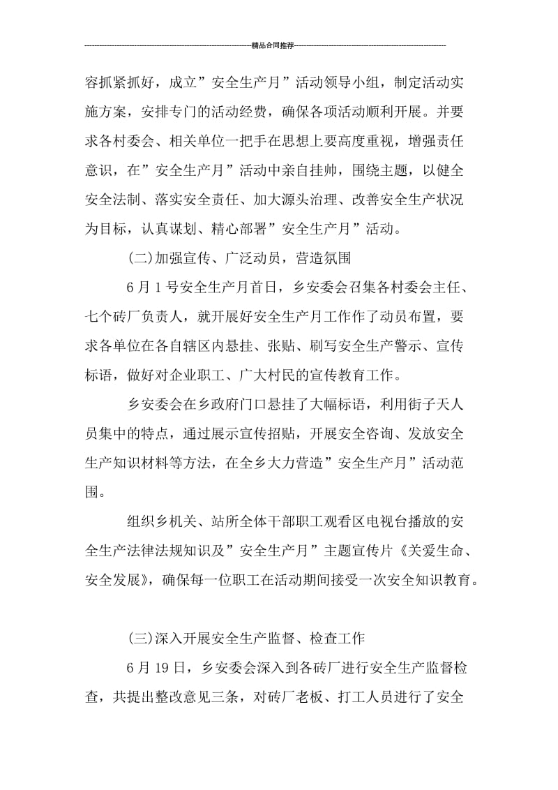 乡镇安全生产月总结范文_工作总结.doc_第2页