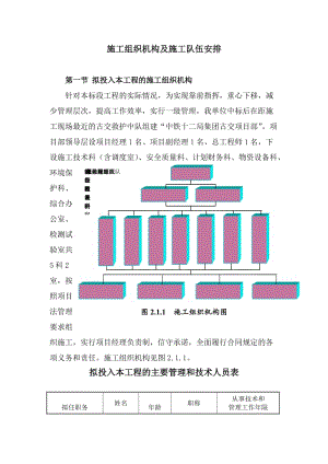 施工组织机构及施工队伍安排.doc