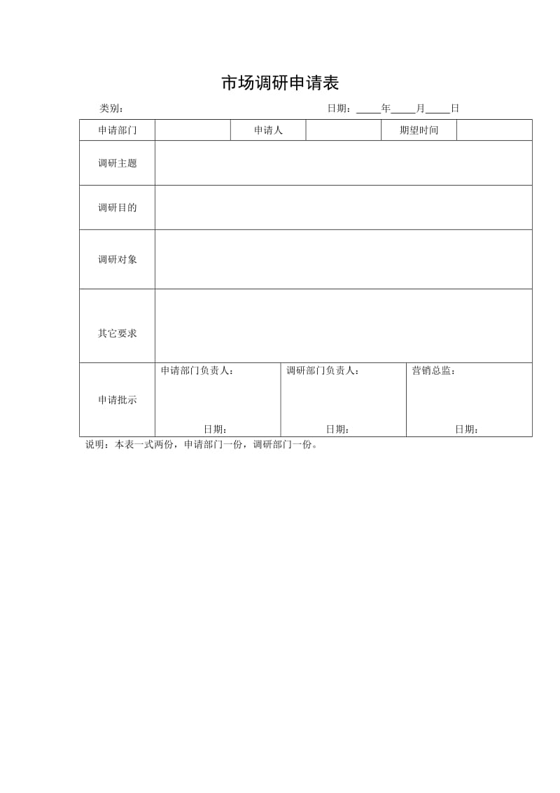 市场调研申请表格式.doc_第1页