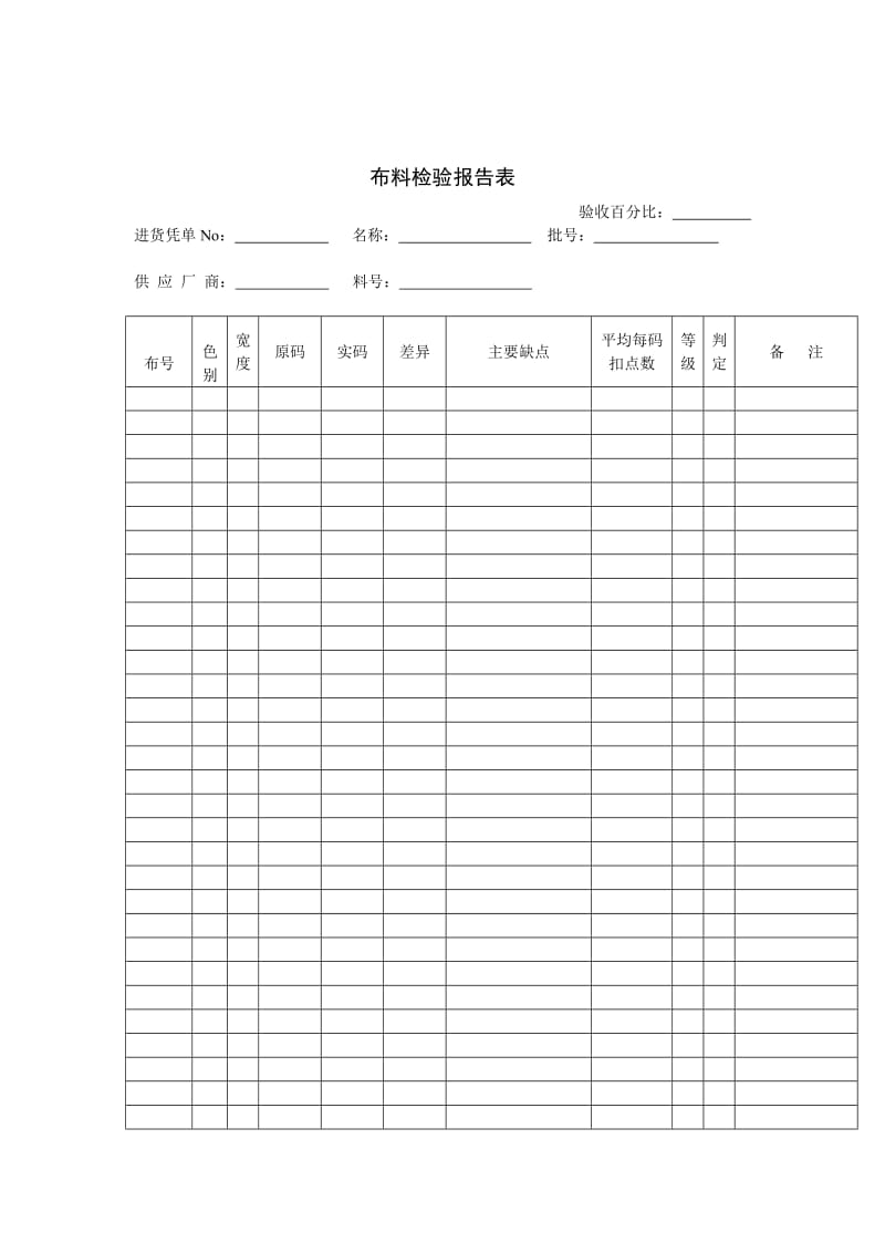 布料检验报告表格式.doc_第1页