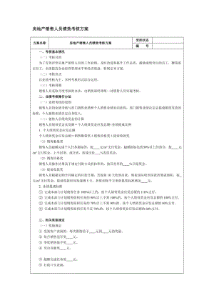 房地产销售人员绩效考核方案.doc