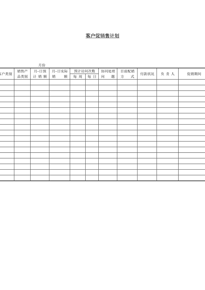 客户促销售计划模板.doc_第1页