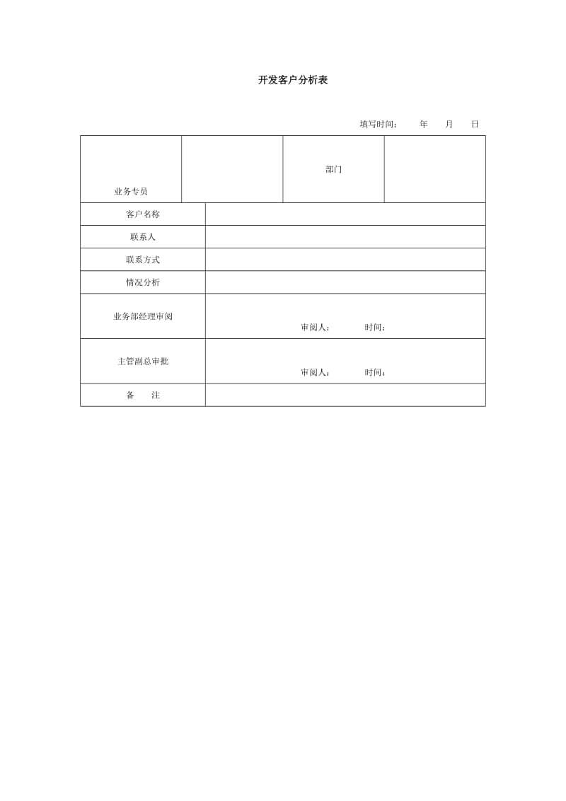 开发客户分析表.doc_第1页