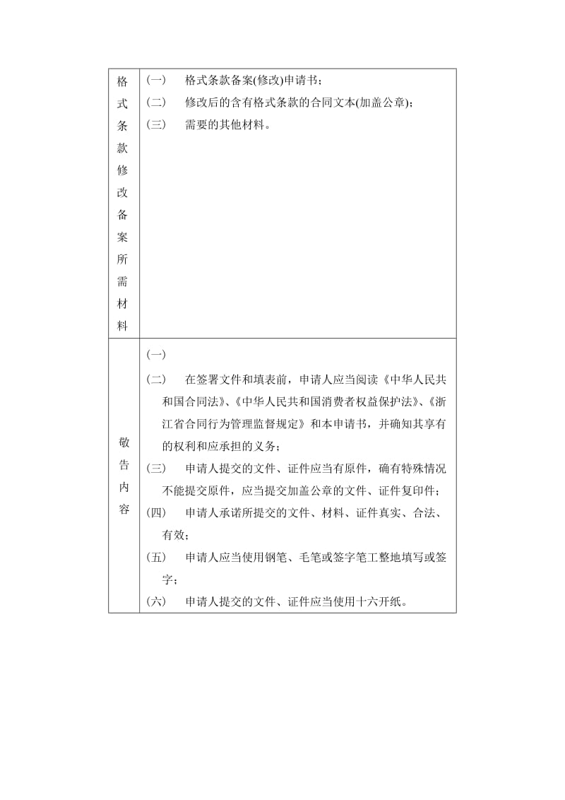 格式条款备案（修改）申请书（表格模板、doc格式）.doc_第2页