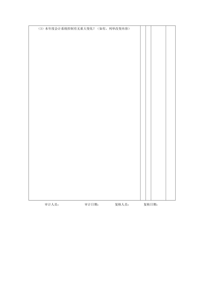 控制环境和会计系统内控调查结论-会计系统调查表控制环境调查表.doc_第2页