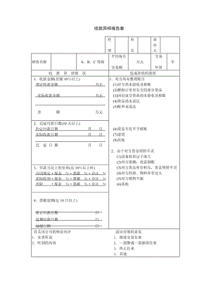 收款异样报告表.doc