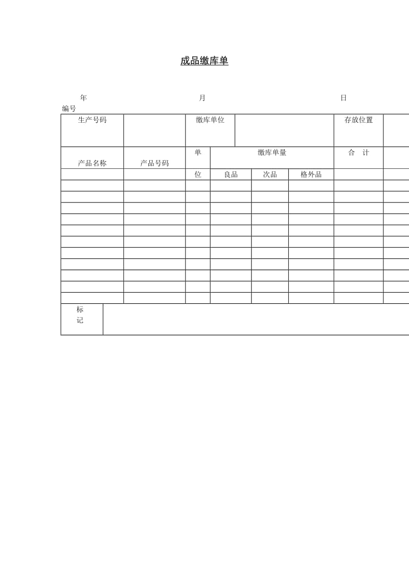 成品缴库单范本.doc_第1页