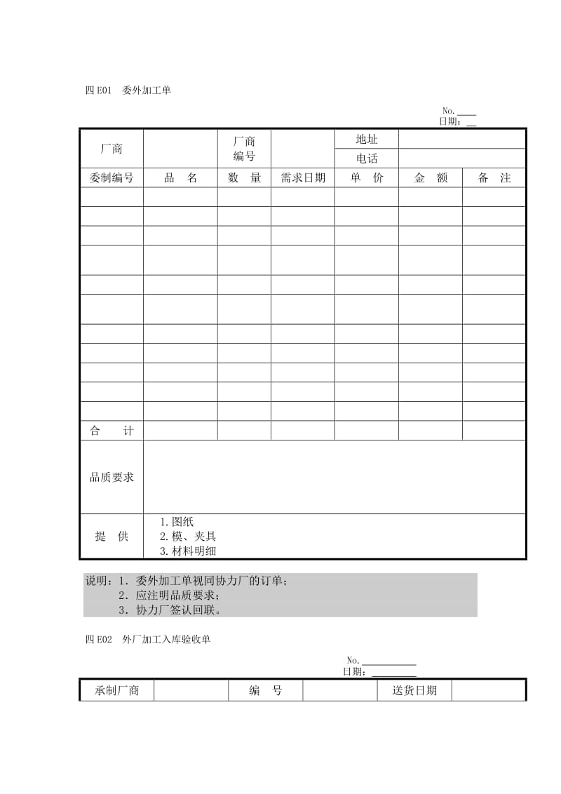 委外加工单（doc格式）.doc_第1页