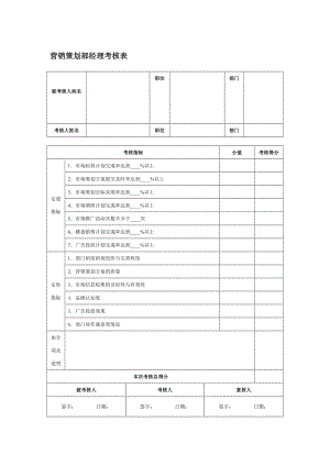 营销策划部经理考核表.doc