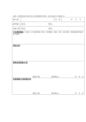 绩效改进计划（DOC 1页）.doc