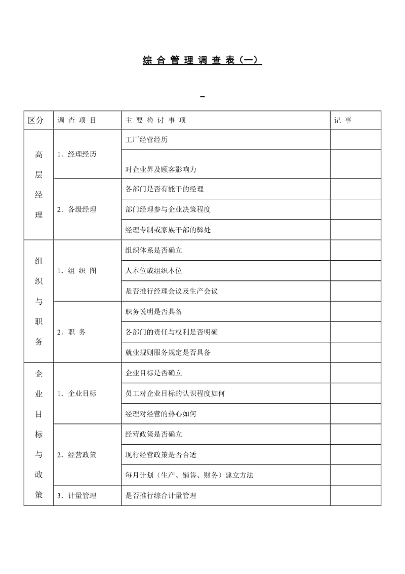 综合管理调查表格式.doc_第1页