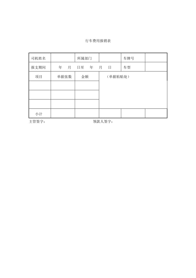 行车费用报销表.doc_第1页