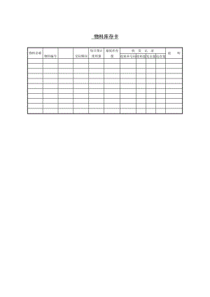 物料库存卡（表格模板、doc格式）.doc