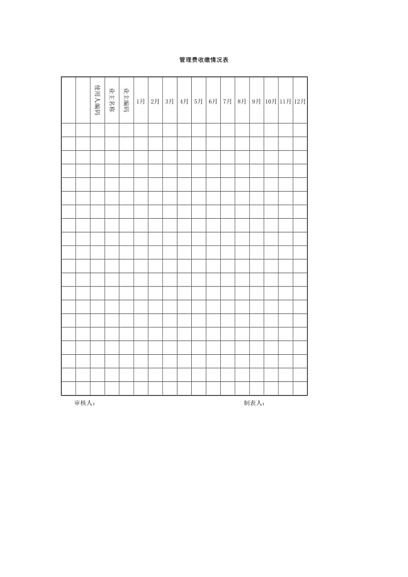 管理费收缴情况表格式.doc_第1页