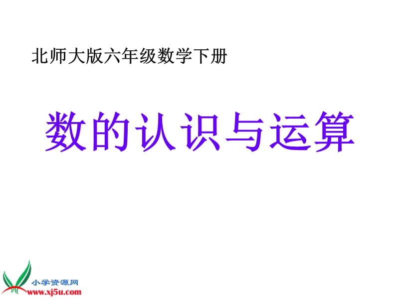 最新北师大版数学六年级下册《数的认识与运算》课件PPT课件..ppt_第1页