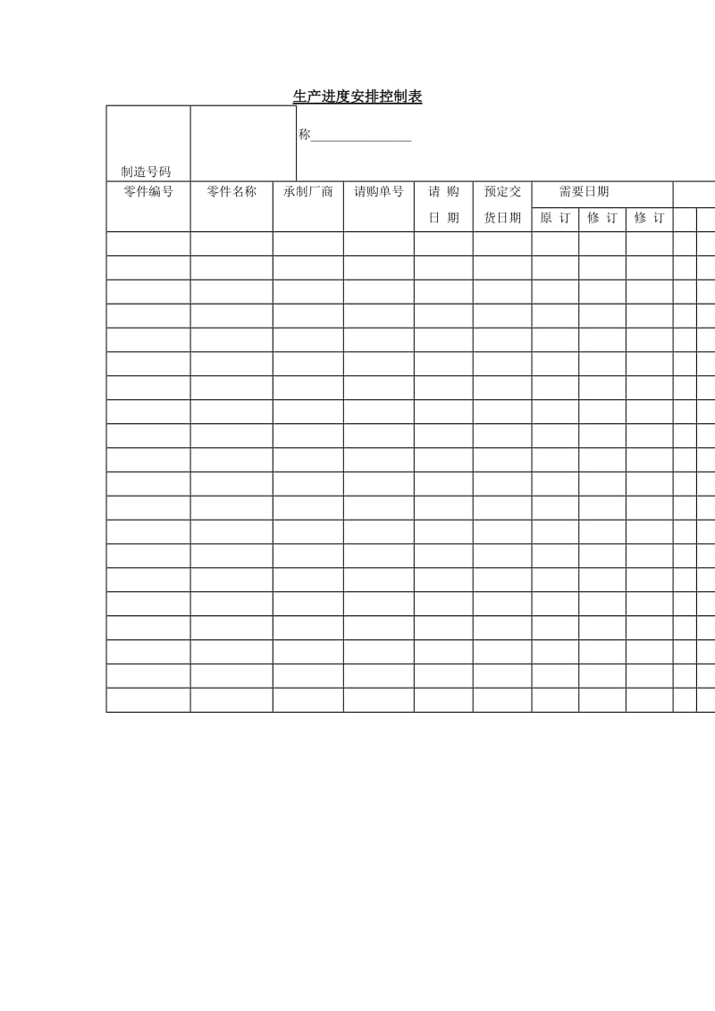 生产进度安排控制表（doc格式）.doc_第1页