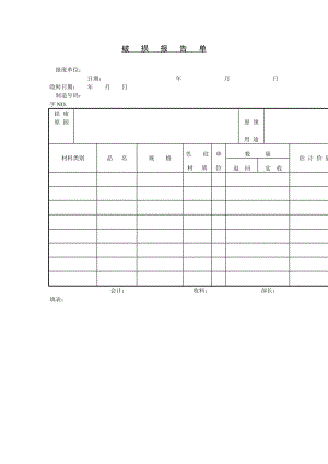 破损报告单格式.doc