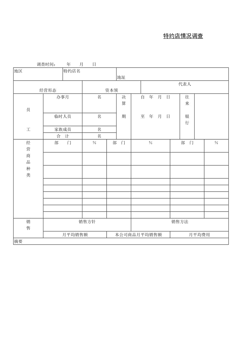 特约店情况调查格式.doc_第1页