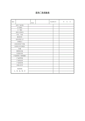 竞争厂商调查表word模板.doc