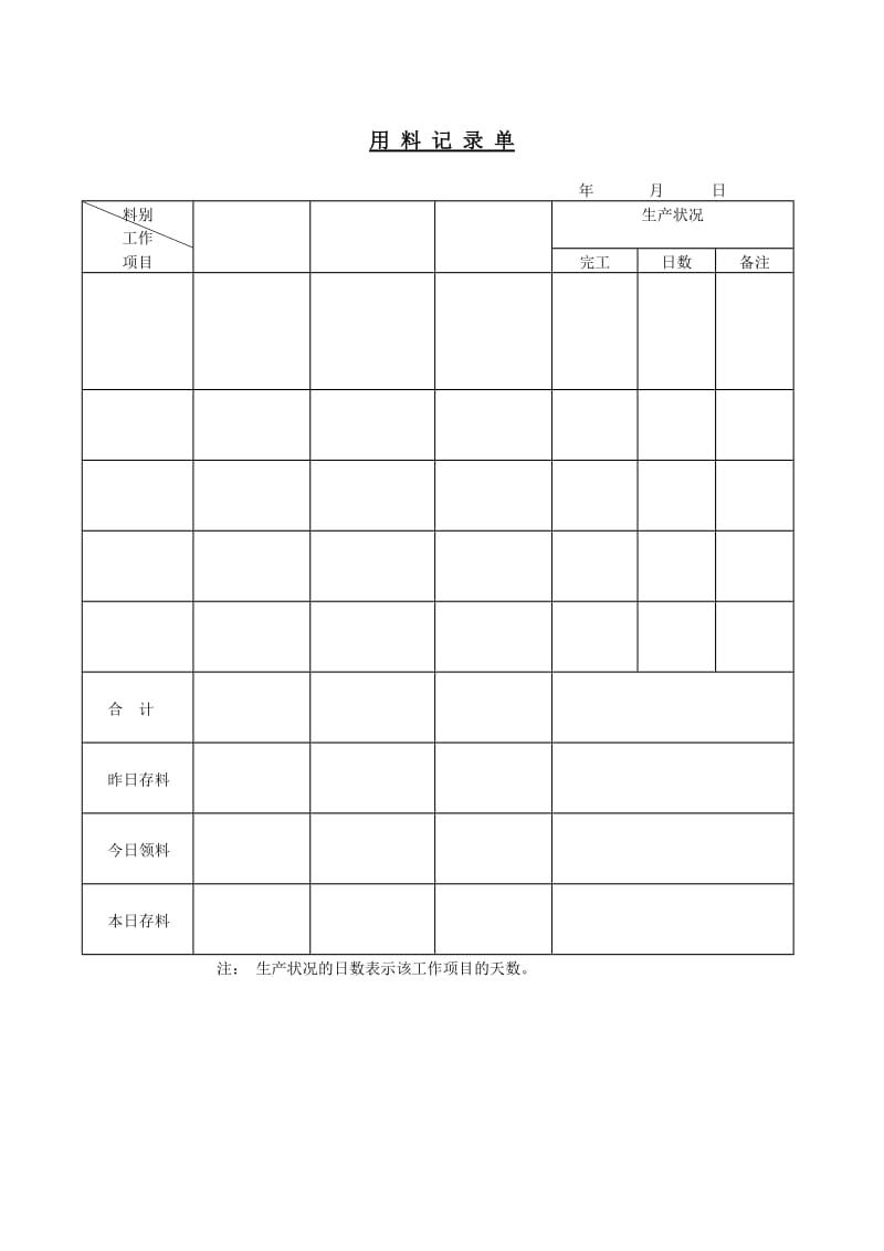 用料记录单.doc_第1页