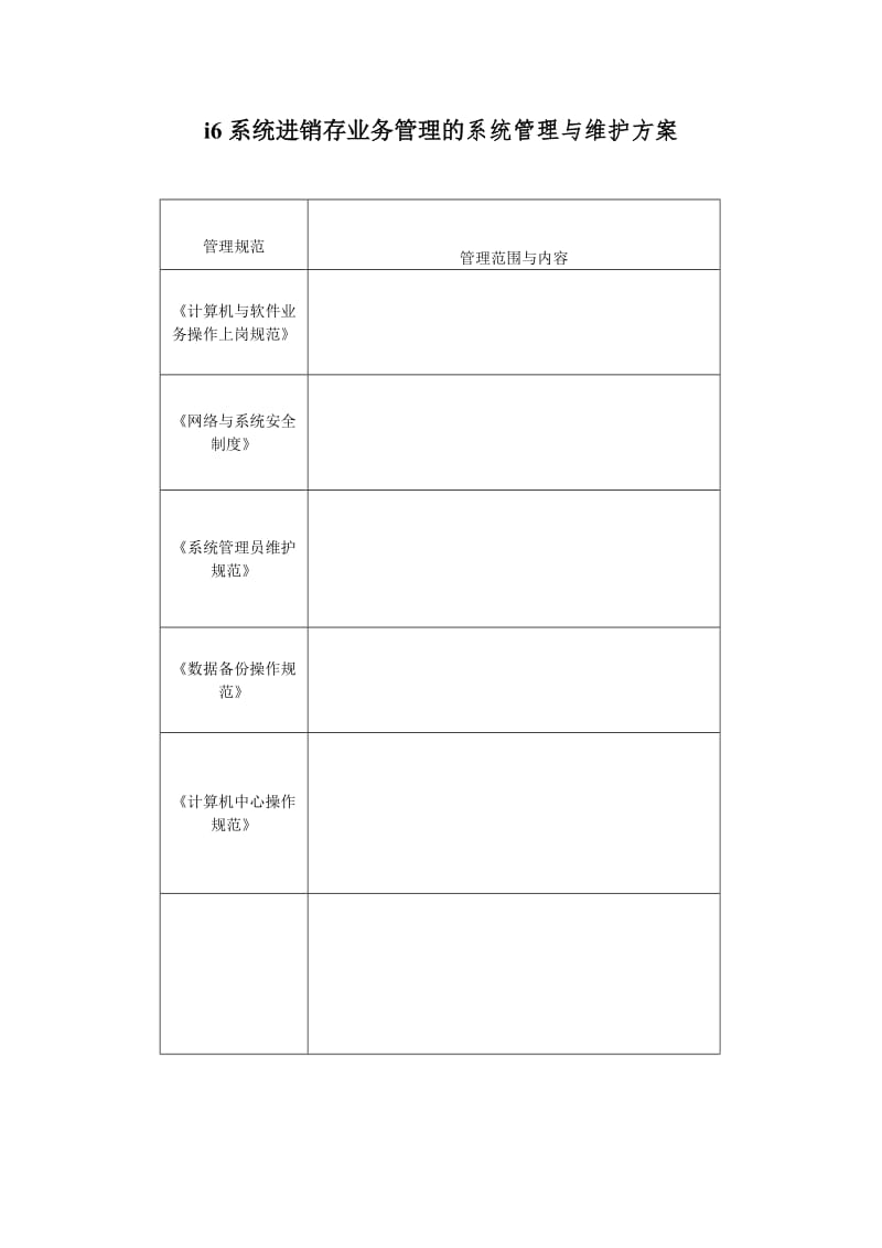 进销存管理系统管理与维护制度（doc格式）.doc_第1页