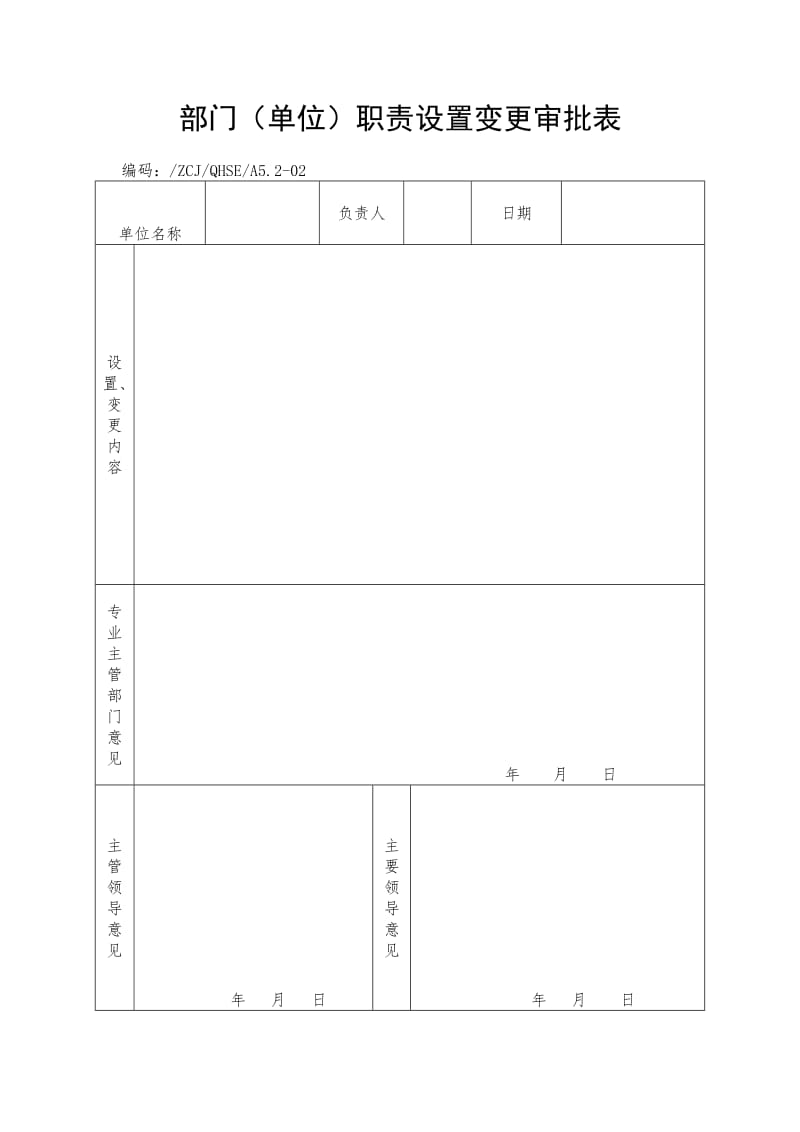 部门（单位）职责设置变更审批表.doc_第1页