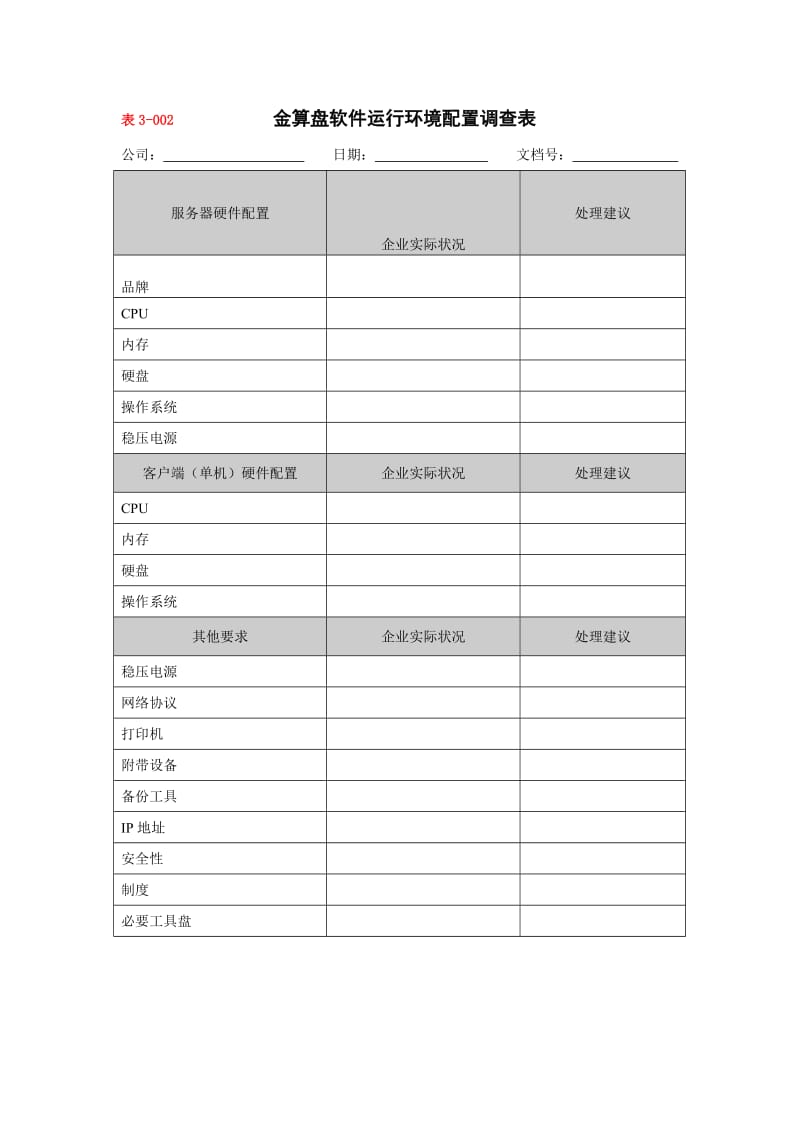 金算盘软件运行环境配置调查表（doc格式）.doc_第1页