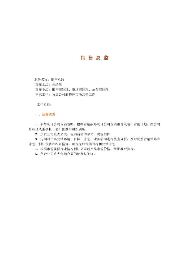 销售总监岗位说明书.doc.doc_第1页