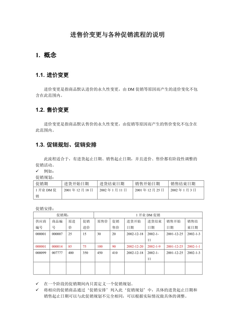 进售价变更与各种促销流程说明.doc_第1页