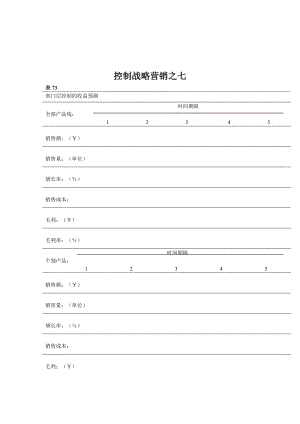 部门层控制的收益预测.doc