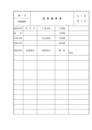 送货验收单（制度范本、doc格式）.doc