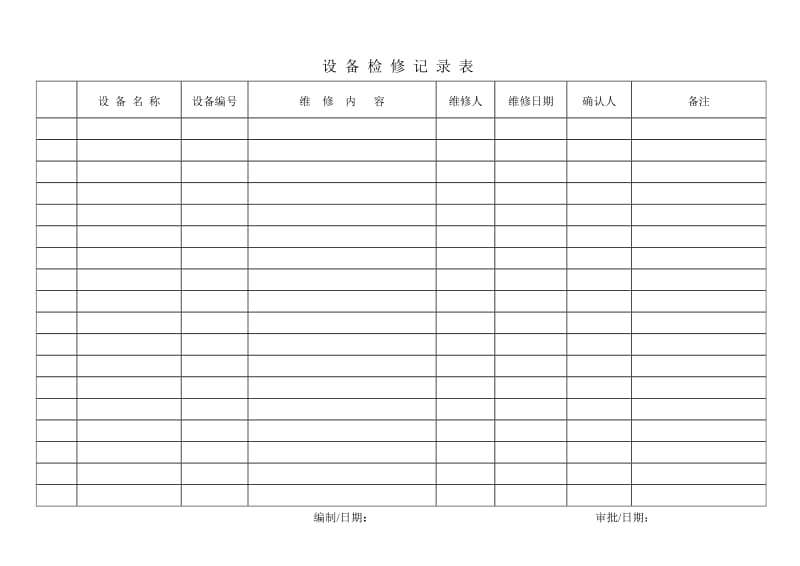 设备检修记录.doc_第1页