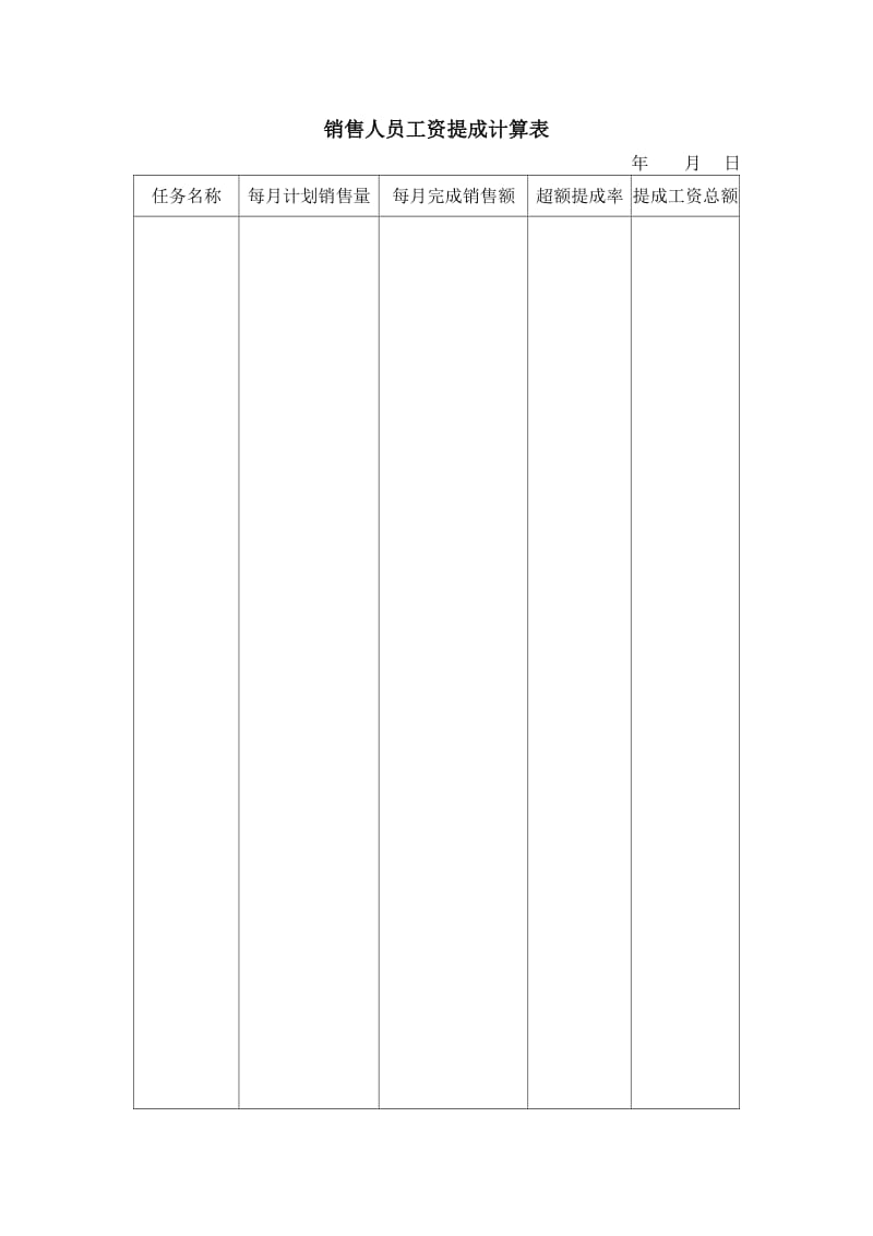 销售人员工资提成计算表.doc_第1页