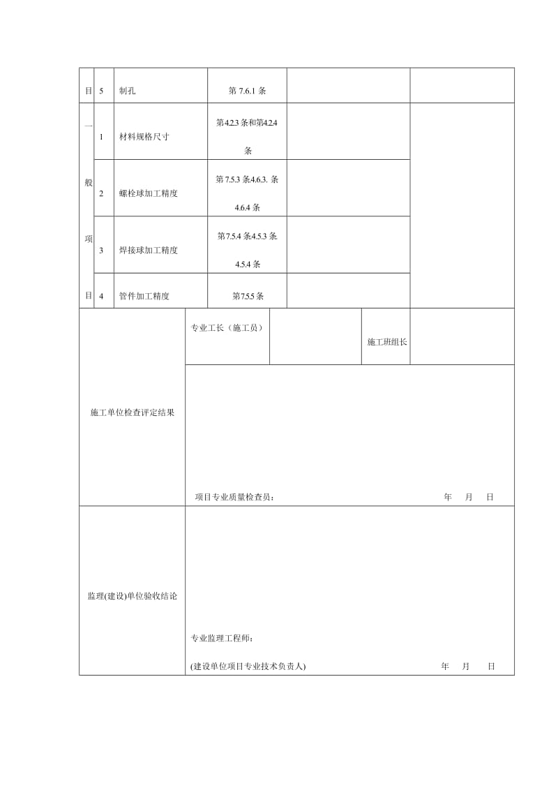 钢网架制作工程检验批质量验收记录（doc表格）.doc_第2页