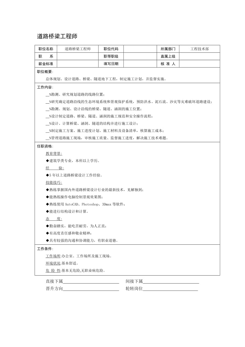 道路桥梁工程师岗位说明书.doc.doc_第3页