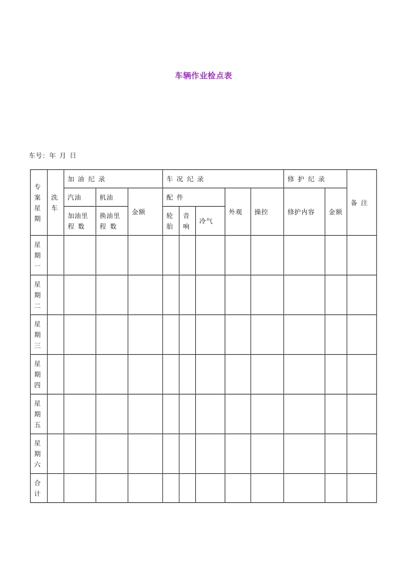 车辆作业检点表.doc_第1页